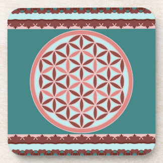 Dessous-de-verre "Fleur de Vie – Harmonie Pastel et Terreuse"