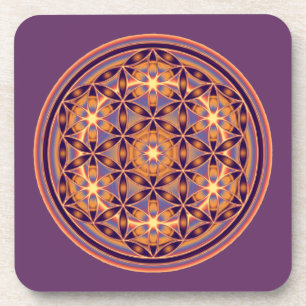 Dessous-de-verre Fleur De Vie - Style Bouton 02