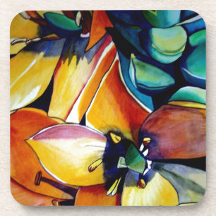 Dessous-de-verre Fleur d'étoile jaune de Bethléem en aquarelle