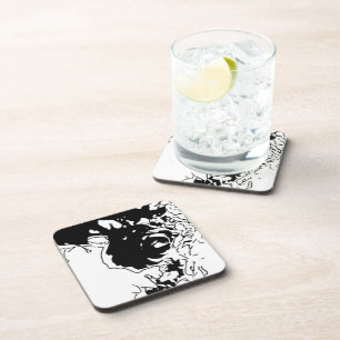 Dessous-de-verre Fleur Doodle