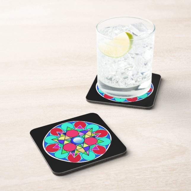 Dessous-de-verre Fleur étoile Abstraite (Côté Droit)