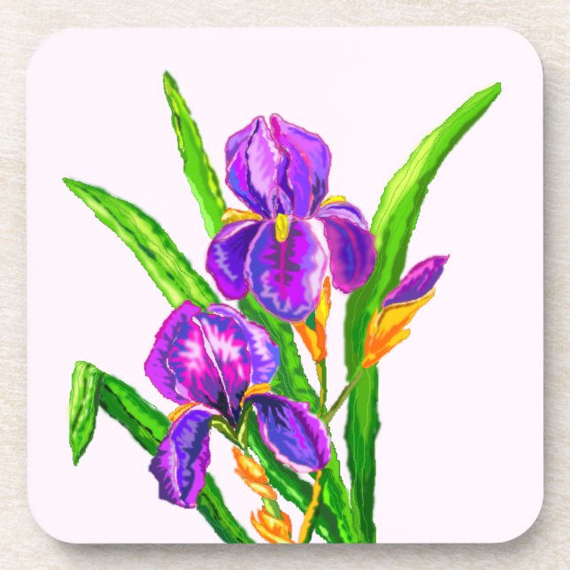 Dessous de verre Fleur Iris (Devant)