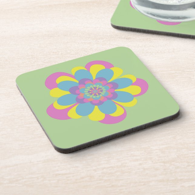 Dessous-de-verre Fleur Pastel (Côté gauche)
