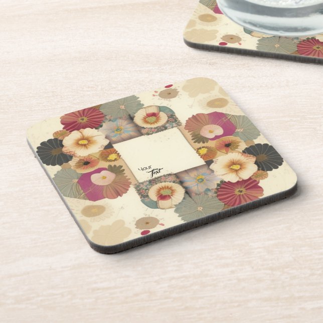 Dessous-de-verre Fleur personnalisée (Côté gauche)