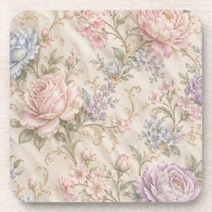 Dessous-de-verre Fleur rose de pivoine rose shabby chic vintage