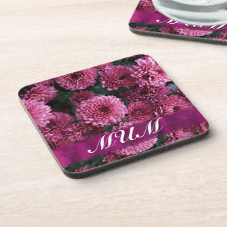 Dessous-de-verre Fleur rose mère personnalisée