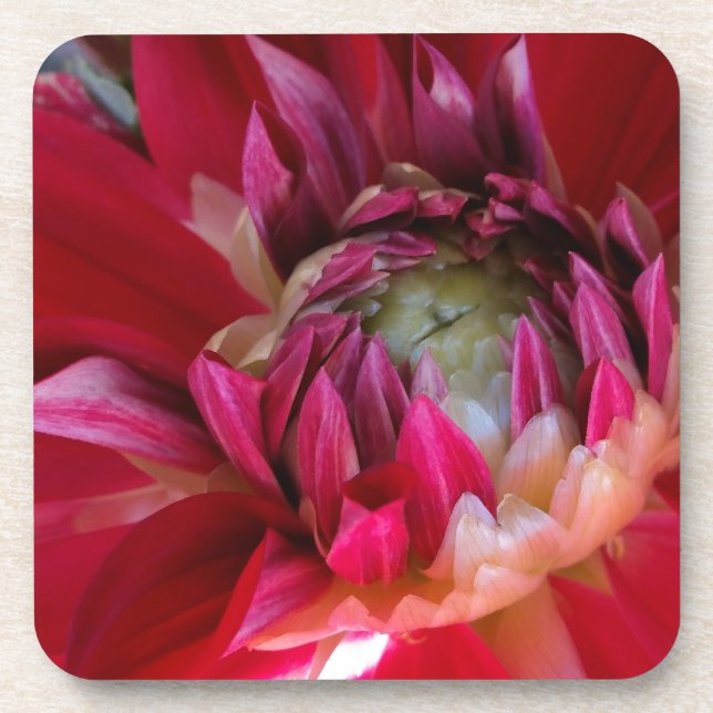 Dessous-de-verre fleur rouge foncé (Devant)