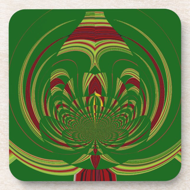 Dessous-de-verre Fleur Vert (Devant)