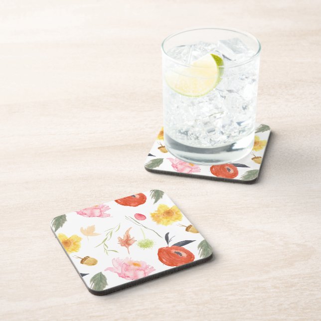 Dessous-de-verre Fleurs à l'aquarelle (Côté Droit)