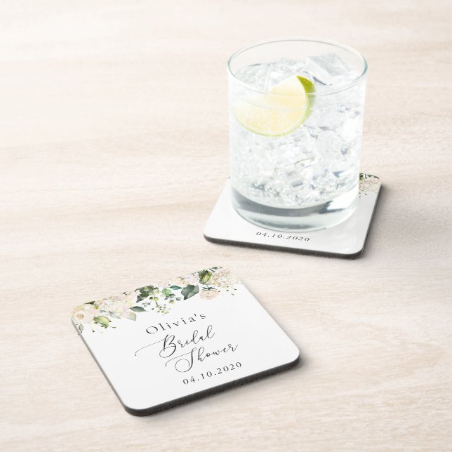 Dessous-de-verre Fleurs blanches, Fleurs de crème, Boho, Fête des m (Côté Droit)