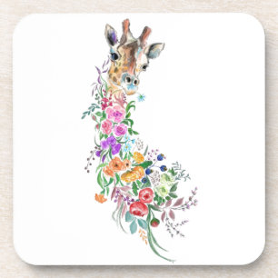 Dessous-de-verre Fleurs colorées Bouquet Giraffe - Dessin Moderne