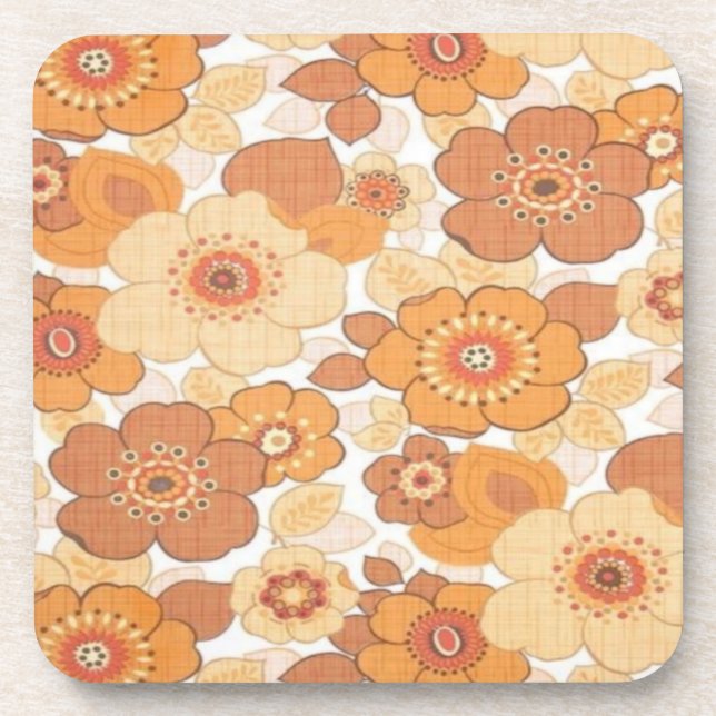 Dessous-de-verre Fleurs colorées motif (Devant)