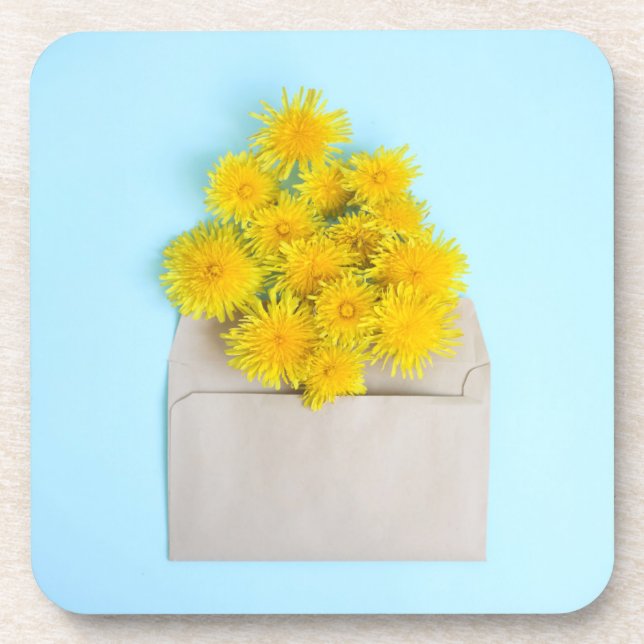 Dessous-de-verre Fleurs | Dandelions dans l'enveloppe (Devant)