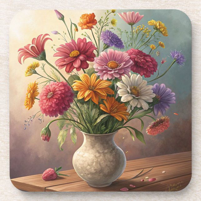 Dessous-de-verre Fleurs dans le vase (Devant)