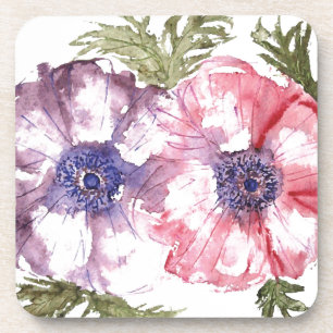Dessous-de-verre Fleurs d'aquarelle