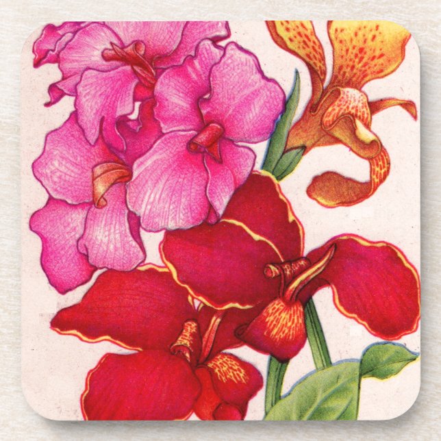 Dessous-de-verre fleurs de canna (Devant)