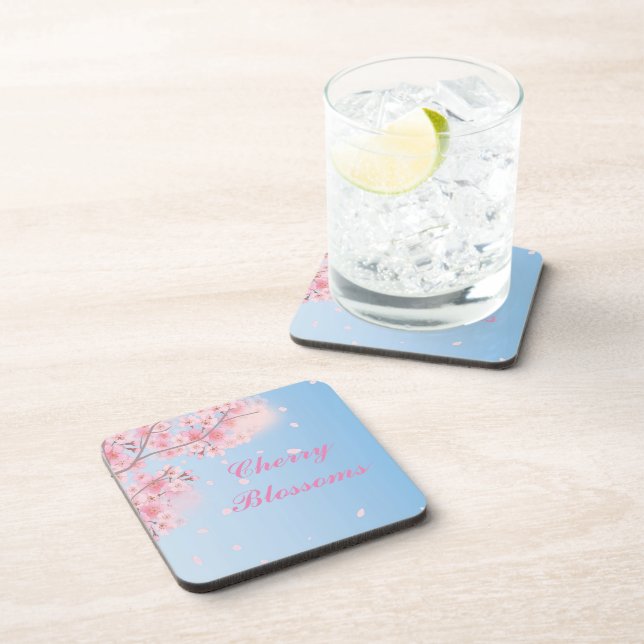Dessous-de-verre Fleurs de cerisier rose doux (Côté Droit)