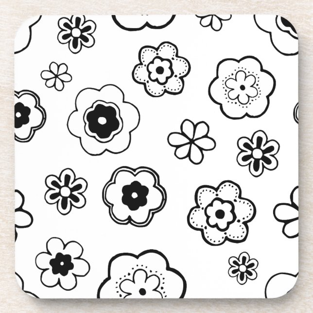 dessous de verre fleurs de dessin animé (Devant)