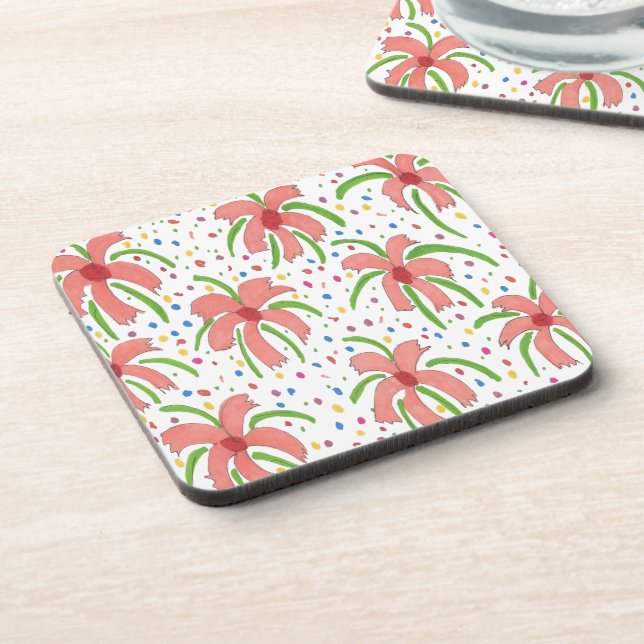 Dessous-de-verre Fleurs de Fiesta tropicales (Côté gauche)