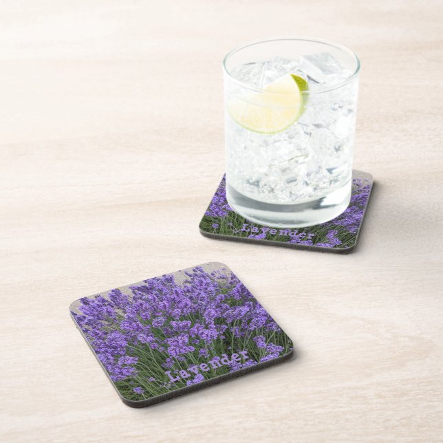 Dessous-de-verre Fleurs de Lavande Violette Florales (Côté Droit)