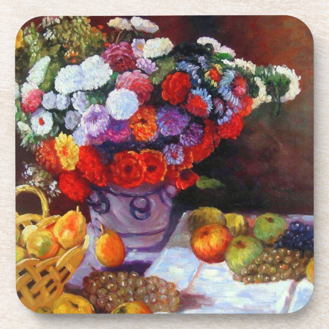 Dessous-de-verre Fleurs de Monet et fruits (Devant)