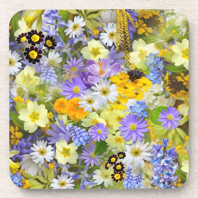dessous de verre fleurs de printemps (Devant)