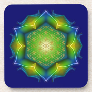 Dessous-de-verre FLEURS DE VIE / Blume des Lebens - Mandala V