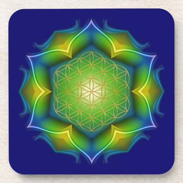 Dessous-de-verre FLEURS DE VIE / Blume des Lebens - Mandala V (Devant)