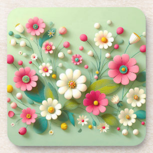 Dessous-de-verre Fleurs en papier
