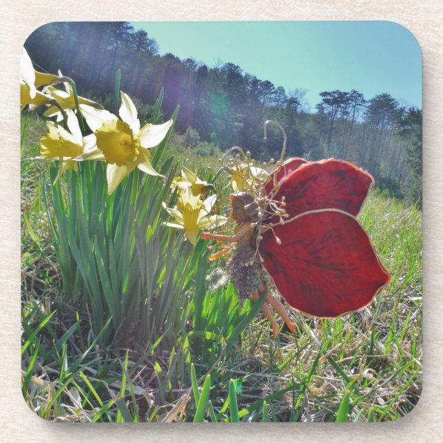 Dessous-de-verre Fleurs et fleurs jaunes (Devant)