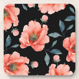Dessous-de-verre Fleurs la nuit