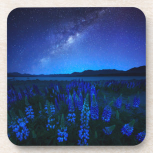 Dessous-de-verre Fleurs   Lupines fleurissant à Night Lake Tekapo