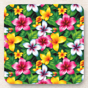 Dessous-de-verre Fleurs multicolores et Motif Feuille-57577