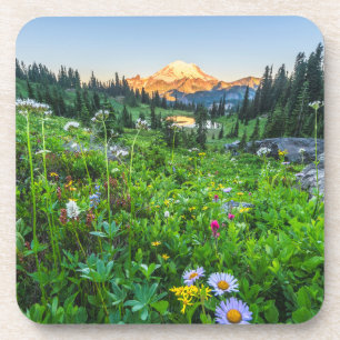 Dessous-de-verre Fleurs Parc national du Mont Rainier