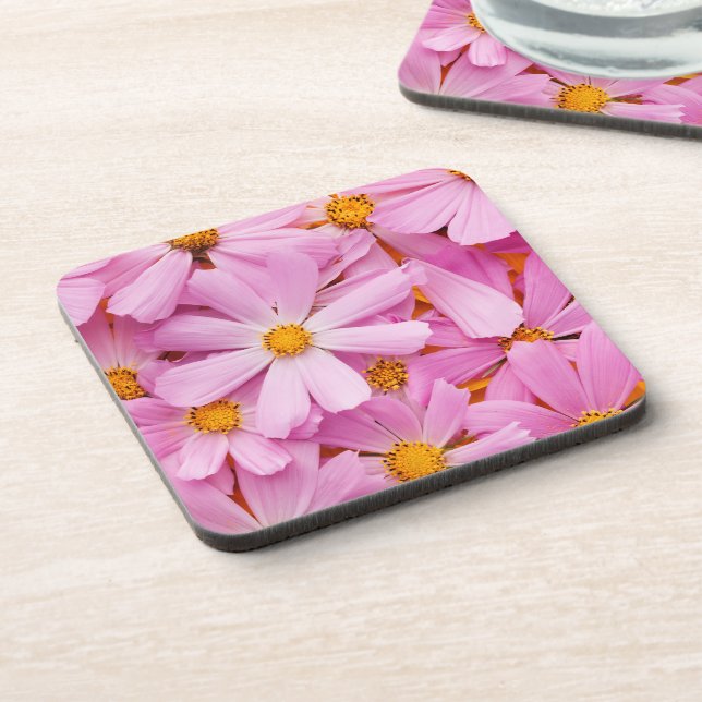 Dessous-de-verre Fleurs roses (Côté gauche)