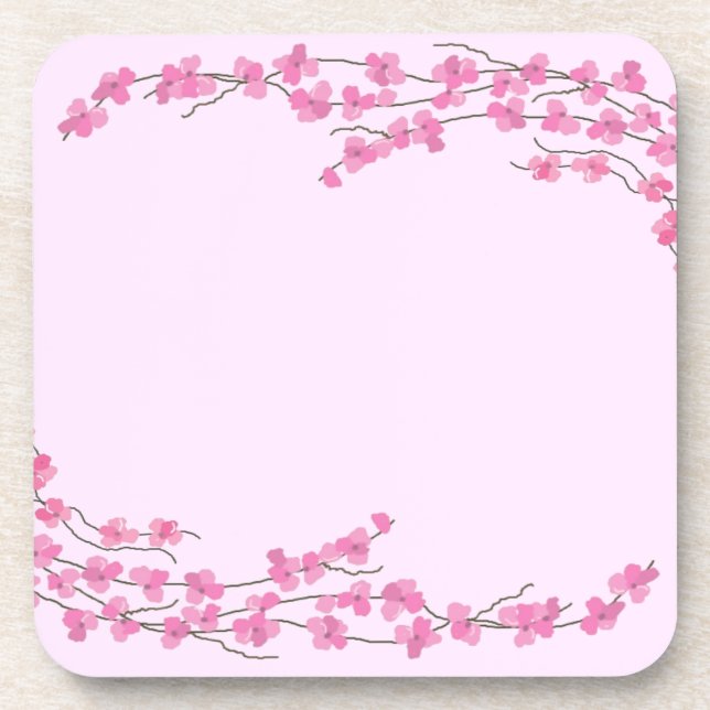 Dessous-de-verre Fleurs Roses Élégantes (Devant)