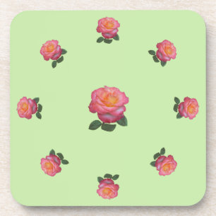 Dessous-de-verre Fleurs roses roses