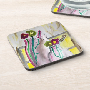 Dessous-de-verre Fleurs sauvages dans le vase art abstrait