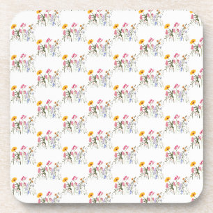 Dessous-de-verre Fleurs sauvages, Vintage Pastel Floral Botanique