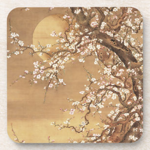 Dessous-de-verre Fleurs vintages de prunes japonaises au clair de l