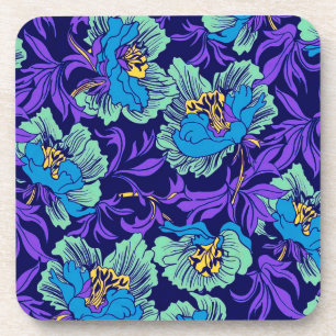Dessous-de-verre Fleurs violettes et bleues William Morris