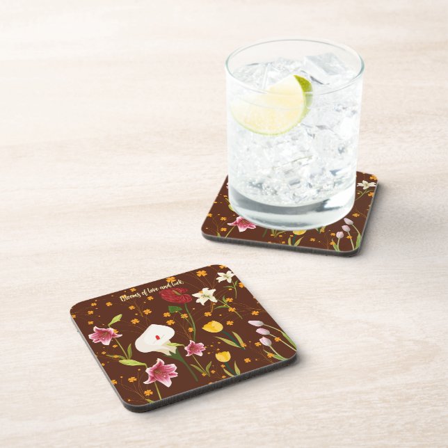 Dessous-de-verre Fleurs vives (Côté Droit)