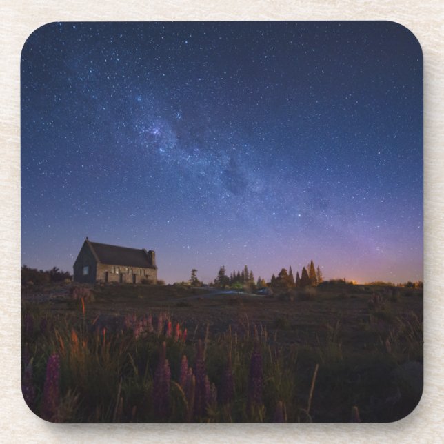 Dessous-de-verre Fleurs | Voie Lactée Nouvelle-Zélande (Devant)