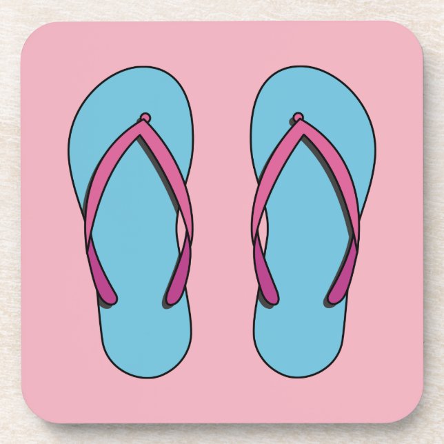 Dessous-de-verre Flip Flops de plage (Devant)