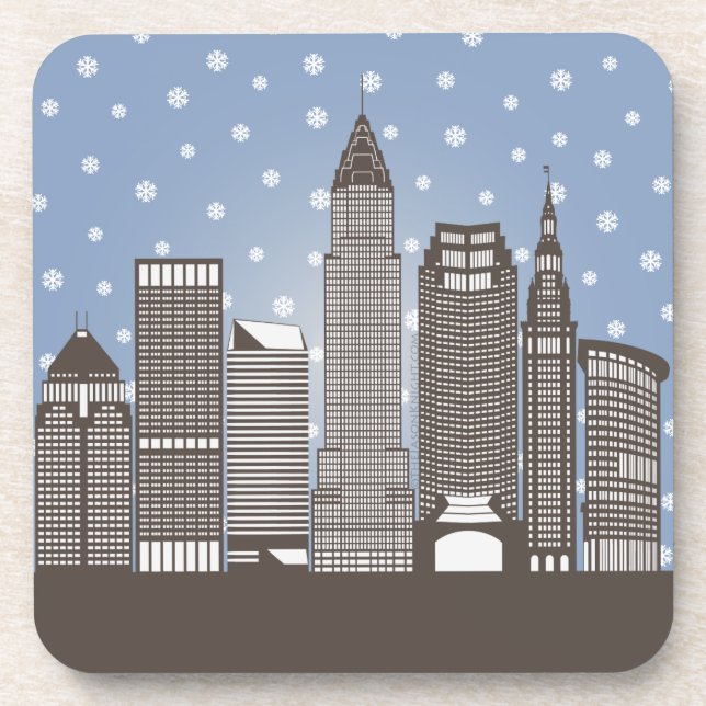 Dessous-de-verre Flocons de neige de Cleveland (Devant)