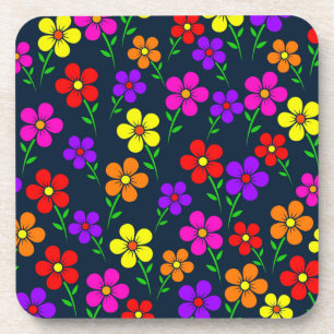 Dessous-de-verre Floral Fleurs colorées Motif