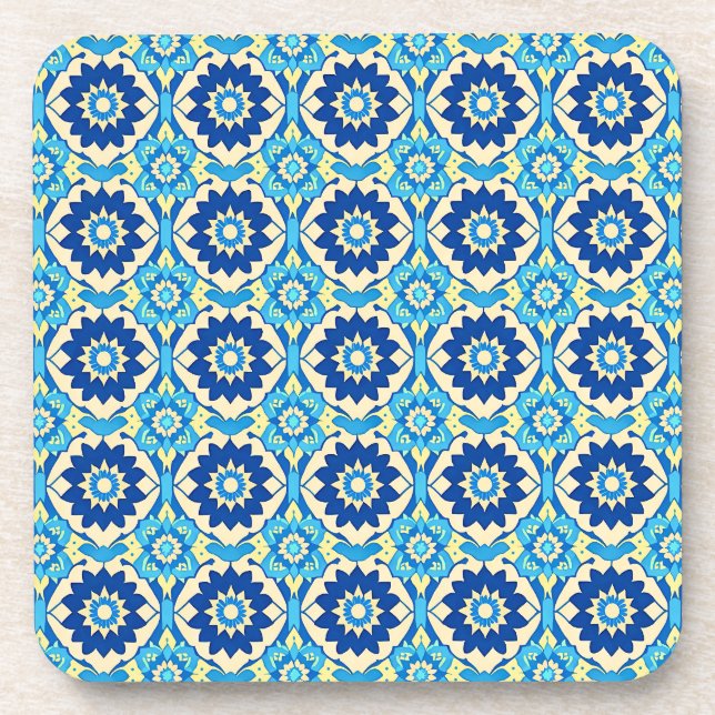 Dessous de verre floraux Boho vibrants - Ensemble  (Devant)