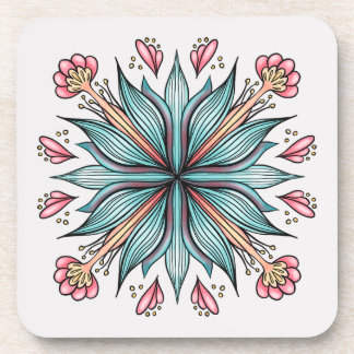 Dessous-de-verre Flore printanière : géométrique
