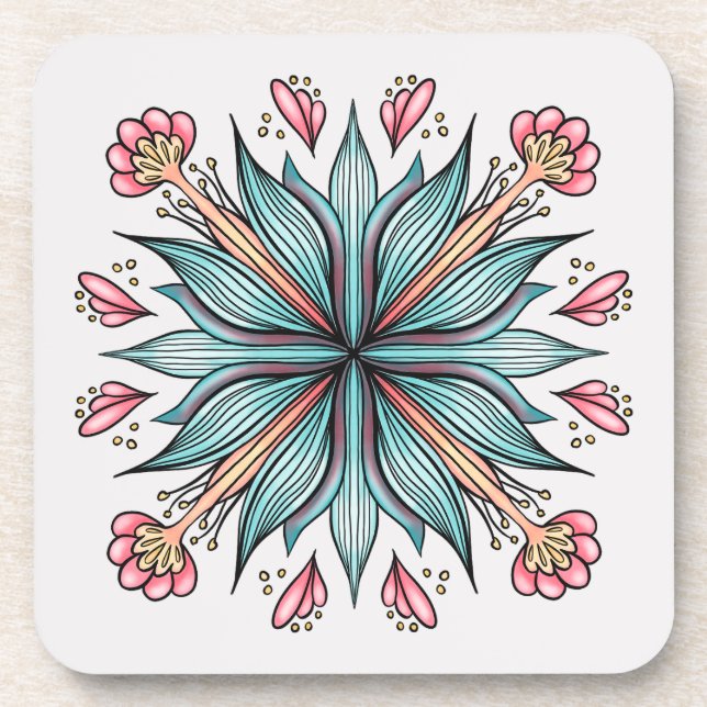 Dessous-de-verre Flore printanière : géométrique (Devant)