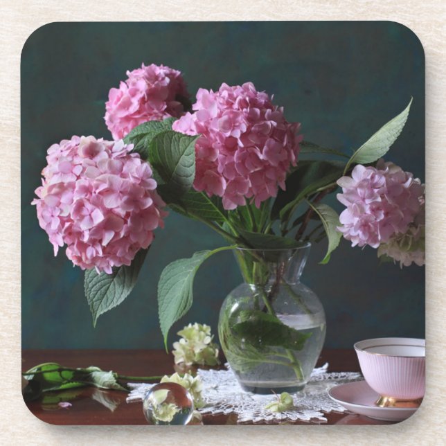 Dessous-de-verre Flowers | Hydrangeas in Vase (Devant)